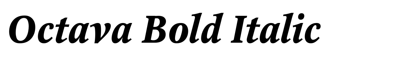 Octava Bold Italic